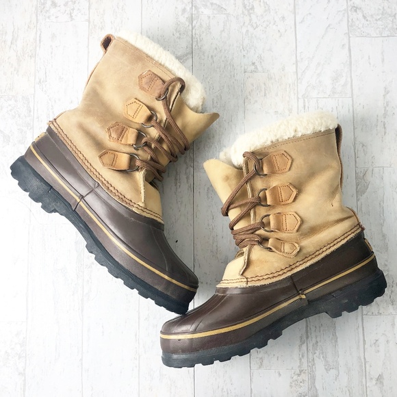 Sorel Caribou Tan Suede Insulated Snow Boots - Picture 4 of 8